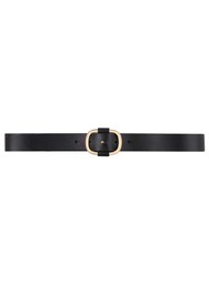 Ba&sh Small Leather Banel Belt - Black