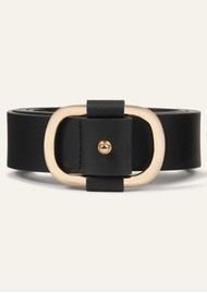 Ba&sh Small Leather Banel Belt - Black