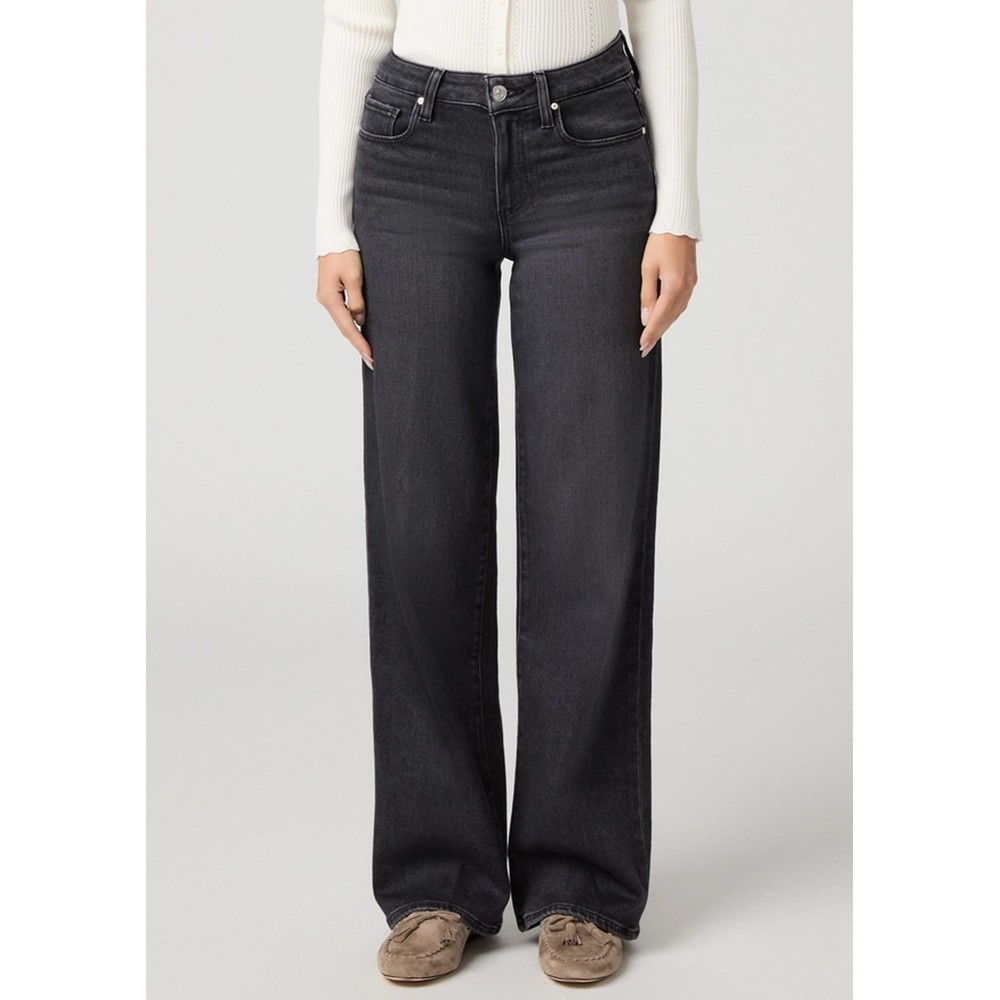Paige Denim Tatum 32" Wide Leg Jean - Ink Black