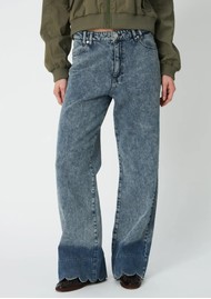 STELLA NOVA Scallop Edge Pants - Denim Blue