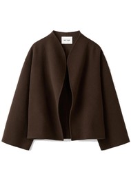 SOFT GOAT Short Wool Blend Jacket - Mocha