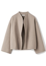 SOFT GOAT Short Wool Blend Jacket - Dark Sand