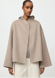 SOFT GOAT Short Wool Blend Jacket - Dark Sand