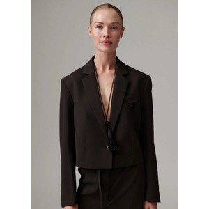 Edie Cropped Blazer - Ganache