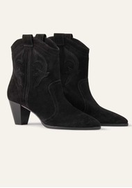 Ba&sh Casey Suede Ankle Boot - Black