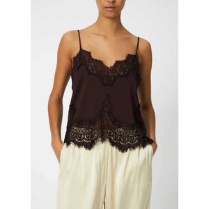 Pre Order Underlayer Lace Top - Dark Brown
