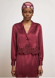 HAYLEY MENZIES Lola Silk Shirt - Burgundy