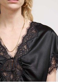 HAYLEY MENZIES Lana Silk Top - Black