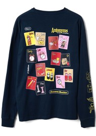 DAMSON MADDER Antonyms Long Sleeve Graphic Tee - Navy