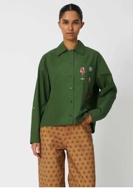 STELLA NOVA Stella Nova Embroidery Shirt - Green Leaf