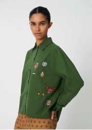 STELLA NOVA Stella Nova Embroidery Shirt - Green Leaf