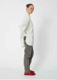 STELLA NOVA Loose Shirt Embroidered Anglaise - White