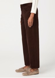 Paige Denim Arellia Ankle Barrel Leg Jean - Marula Brown Corduroy