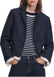 RAG & BONE Lawrence Crop Blazer - Navy