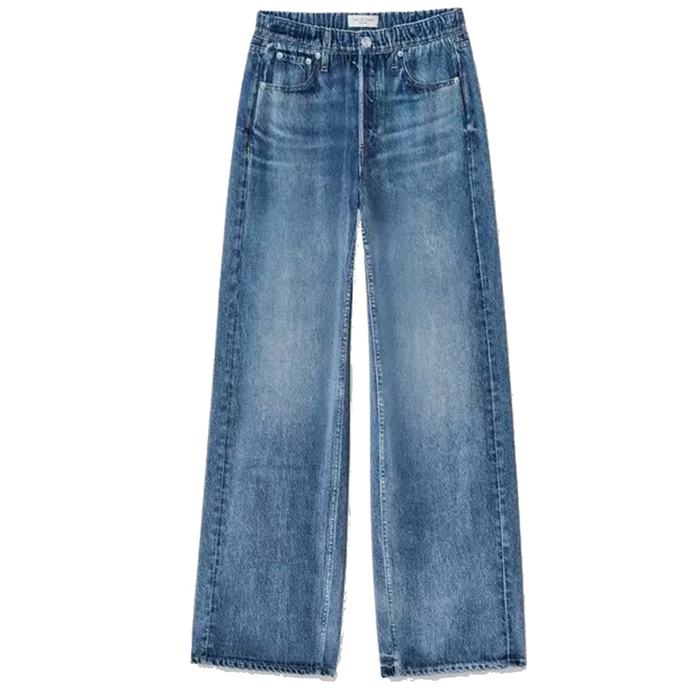 RAG & BONE rb Miramar Velvet Wide Pull On Trousers - Sutton