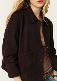 Ba&sh Milas Suede Jacket - Chocolate