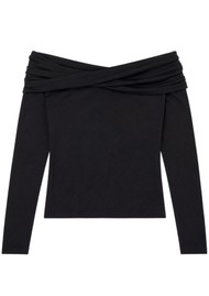 Paige Denim Aaliyah Off Shoulder Top - Black