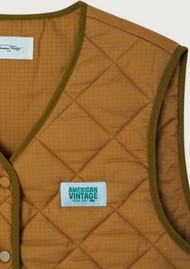 American Vintage Yup Quilted Gilet - Macadamia