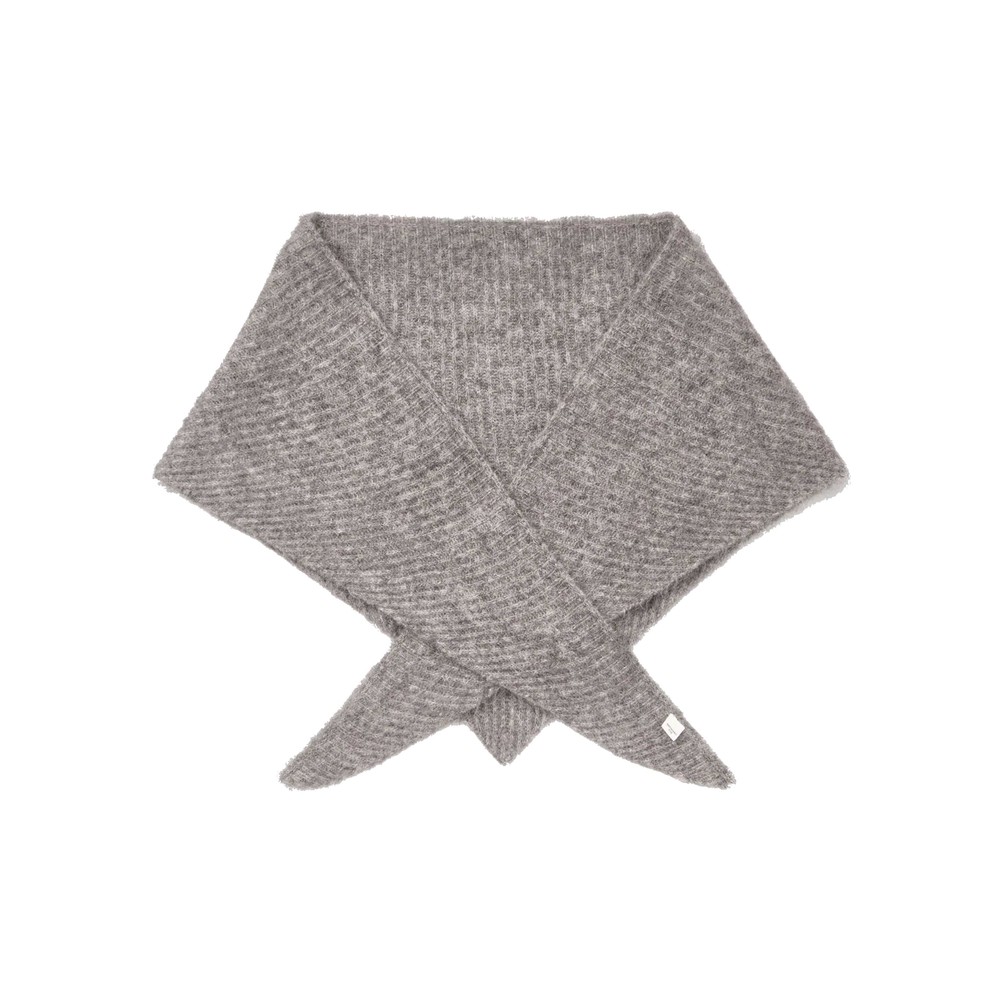 Becksondergaard Alpaca Wool Triangle Scarf - Grey Melange