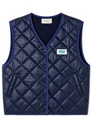 American Vintage Tovabay Padded Gilet - Navy