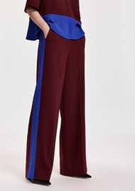 ESSENTIEL ANTWERP Karmic Contrast Wide Leg Trousers - Wine Not
