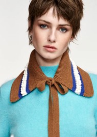 ESSENTIEL ANTWERP Kio Knitted Embellished Collar - Wine Not
