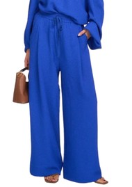 ESSENTIEL ANTWERP Keetah Wide Leg Trousers - Indigo Ink