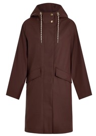 VARLEY Tovera Long Rain Jacket - Deep Mahogany