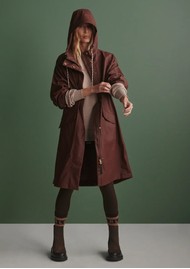 VARLEY Tovera Long Rain Jacket - Deep Mahogany