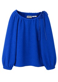 ESSENTIEL ANTWERP Kapybara Drawstring Neckline Top - Indigo Ink