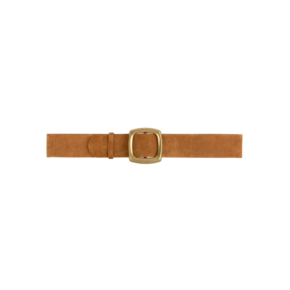 Ba&sh Bianca Suede Belt - Cognac