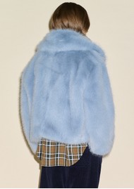SAMDI Jude Faux Fur Jacket - Ice Blue