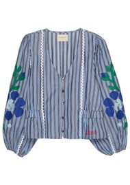 SISSEL EDELBO Veda Blouse - Grey Stripes