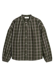 SKALL Cilla Cotton Shirt - Green/White