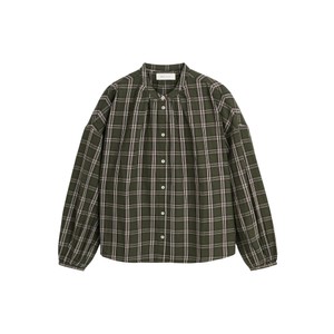 Cilla Cotton Shirt - Green/White