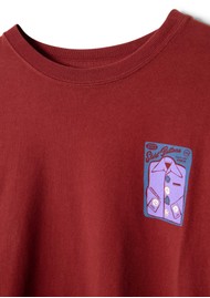 DAMSON MADDER Sewing Tin Long Sleeve Graphic Tee - Red