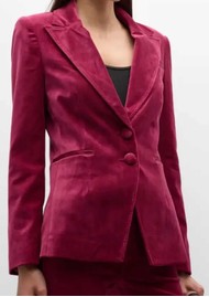 Paige Denim Chelsee Blazer - Burgundy