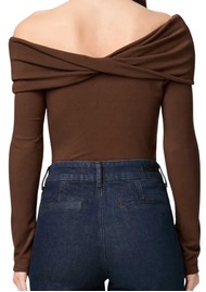 Paige Denim Aaliyah Off Shoulder Top - Hickory