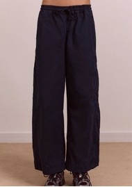 DAMSON MADDER Felix Twill Barrel Trousers - Navy