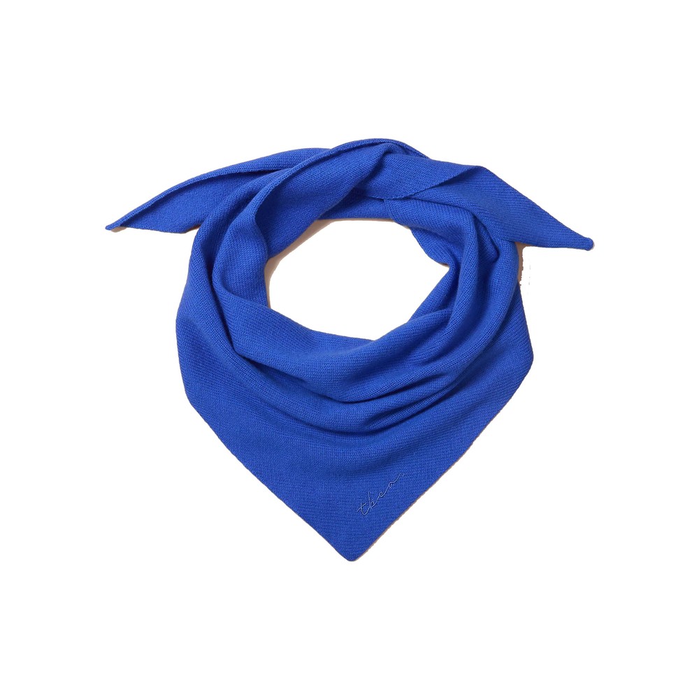 TBCO Merino Wool Triangle Scarf - Cobalt Blue