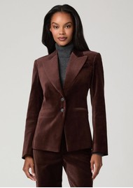 Paige Denim Chelsee Blazer - Burgundy Velvet