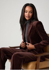 Paige Denim Chelsee Blazer - Burgundy Velvet