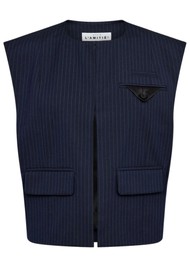 HAUTE LAMITIE Pin Box Waistcoat - Navy