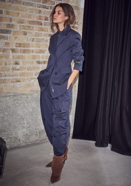 HAUTE LAMITIE Pin Pleat Trousers - Navy