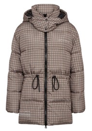 HAUTE LAMITIE Climb Check Puffer Coat - Brown Check