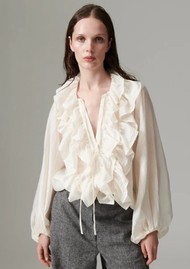 Day Birger et Mikkelsen Frey Ruffle Blouse - Jetstream