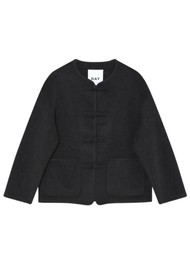 Day Birger et Mikkelsen Sia Wool Coat - Dark Grey Melange