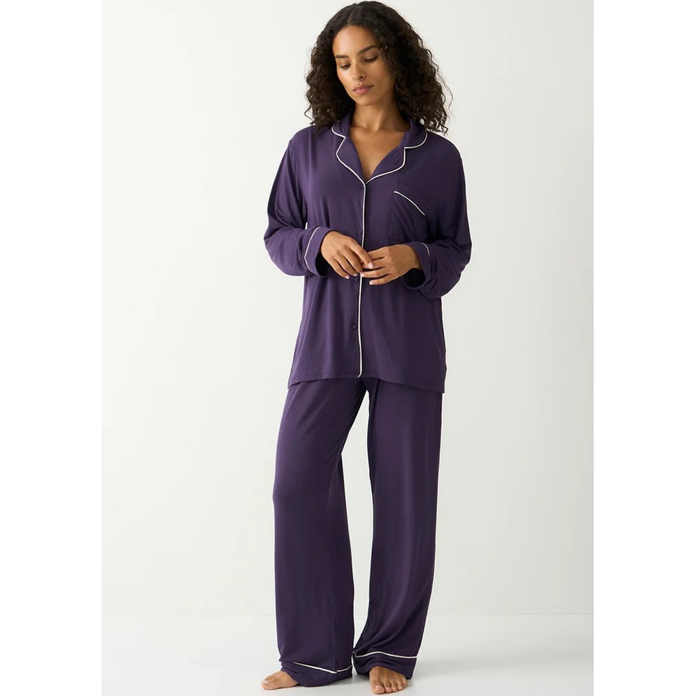 STRIPE & STARE Long PJ Set - Night Fog