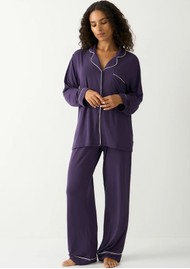 STRIPE & STARE Long PJ Set - Night Fog