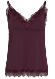 Rosemunde RWBridget Sleeveless Lace Strap Top - Windsor Wine